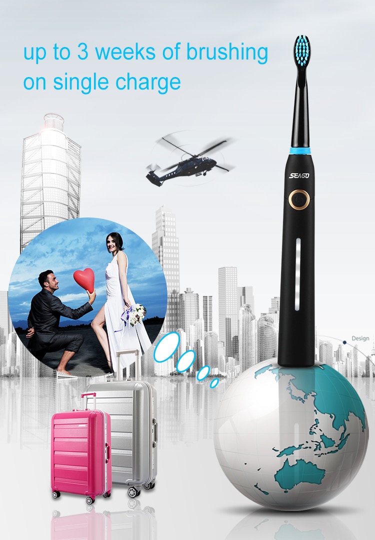 Electric USB Rechargeable Waterproof Toothbrush